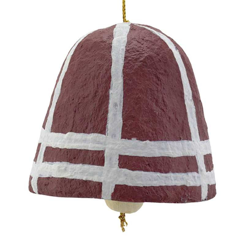 Red Cotton Mache Hanging Bell | At Home