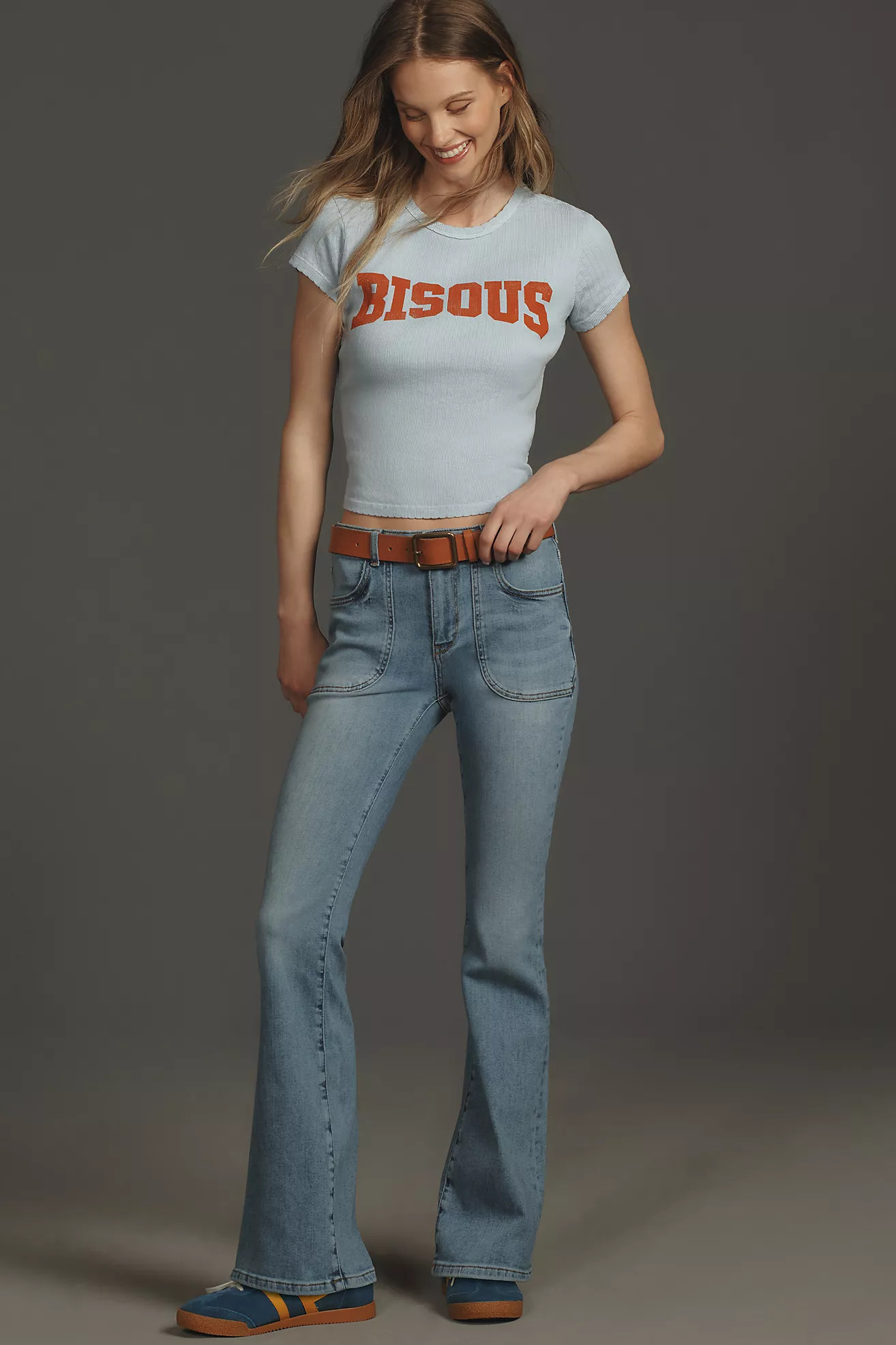 The Icon Flare Low-Rise Jeans by Pilcro | Anthropologie (US)