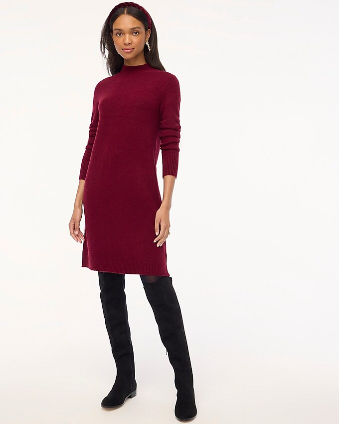 Mockneck sweater-dress in extra-soft yarn | J.Crew Factory