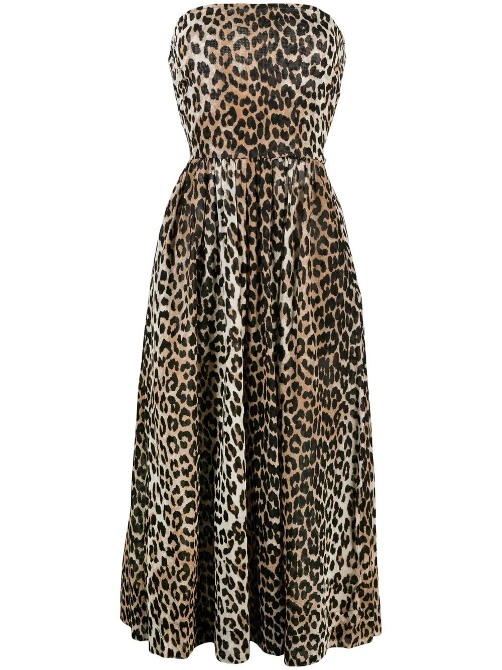leopard print midi dress | Farfetch Global