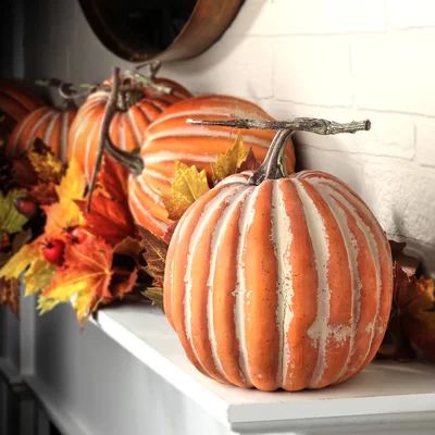 Decorative Pumpkin with Vine The Holiday AisleÂ® | Wayfair North America