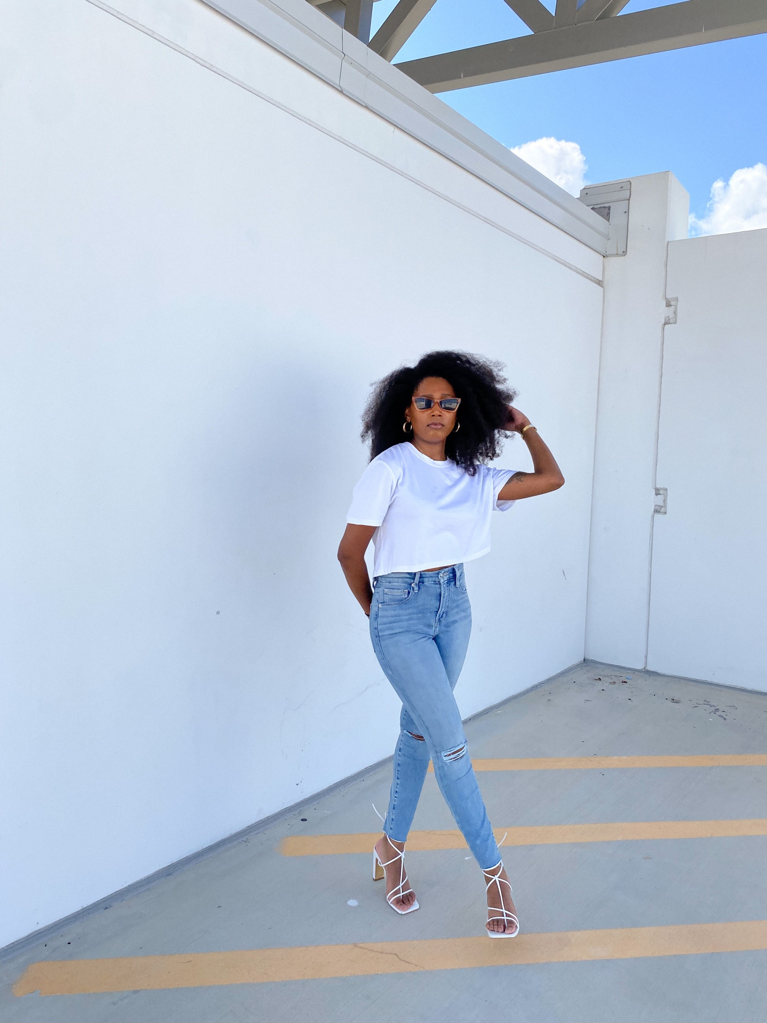 My whole outfit is Good American! I’m wearing the Good Waist Crop Raw Edge pair and the Cotton crop tee. Use code GOOD50 for $50 off your 1st purchase  

#LTKunder100 #LTKunder50 #LTKstyletip