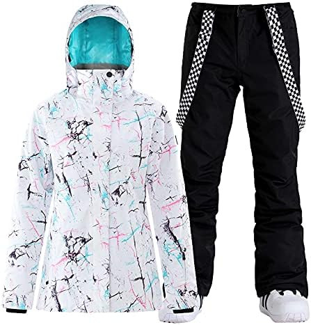 IMPHUT Women's Ski Jackets and Pants Snowboarding Snowsuit Coat Warm Hooded Waterproof Windproof ... | Amazon (US)