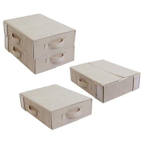 Improvements Linen Closet Organizers - Set of 4 - Tan | HSN