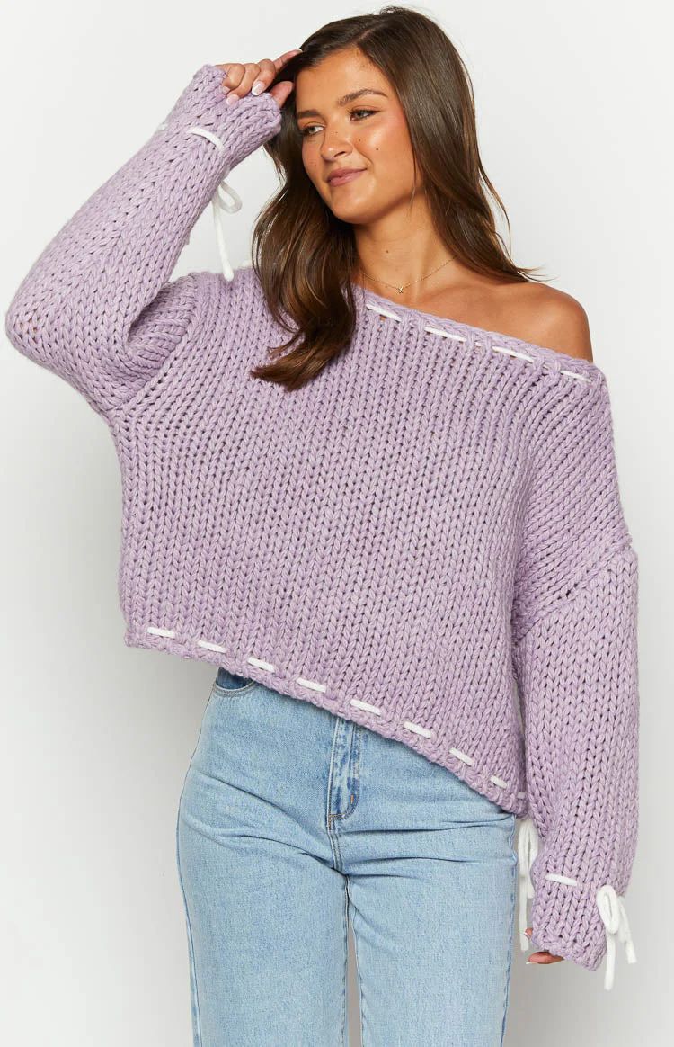 Bea Lilac Sweater | Beginning Boutique (US)