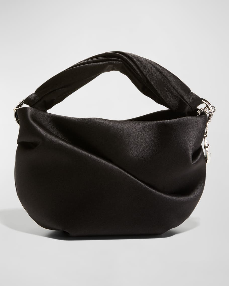 Jimmy Choo Bonny Satin Hobo Shoulder Bag | Neiman Marcus