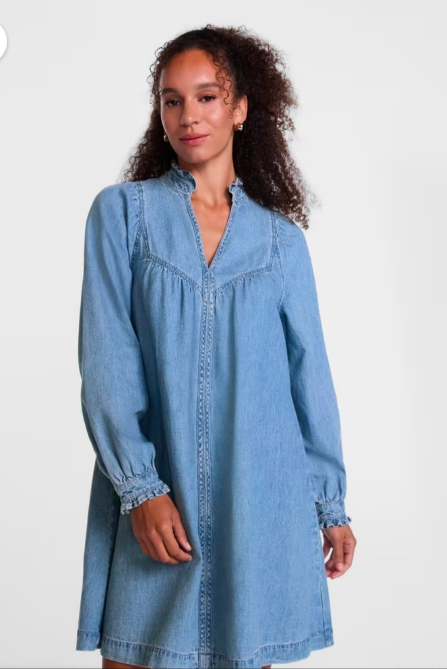 Scenario Women's Denim Mini Dress with Long Sleeves, Sizes XS-XXXL

#LTKOver40 #LTKMidsize #LTKSeasonal