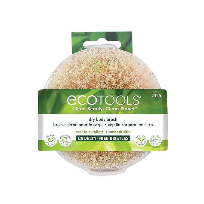 EcoTools Dry Body Brush, for Post Shower & Bath Skincare Routine, Removes Dirt & Promotes Blood C... | Amazon (US)