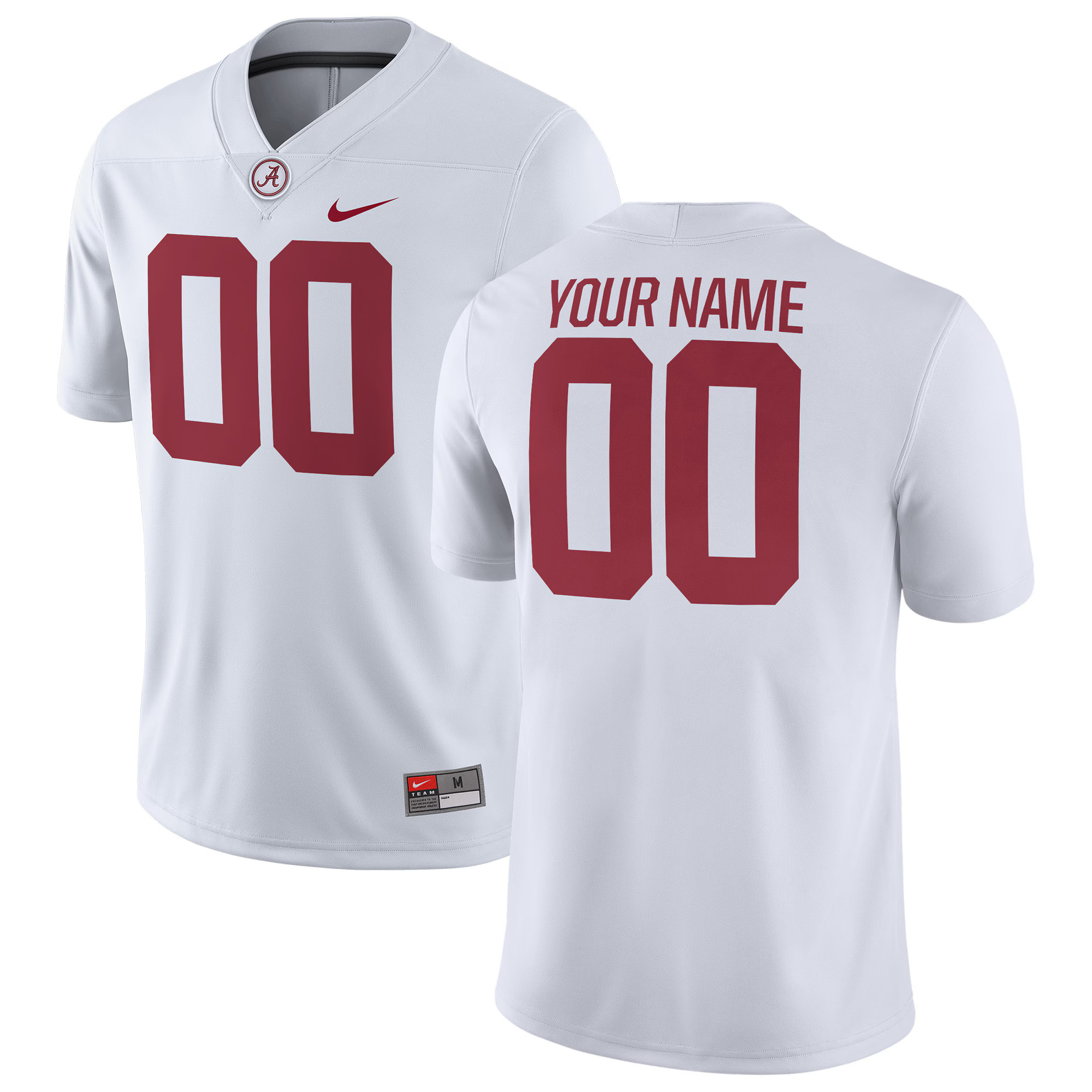 Alabama Crimson Tide Nike Custom Game Football Jersey - White | Fanatics