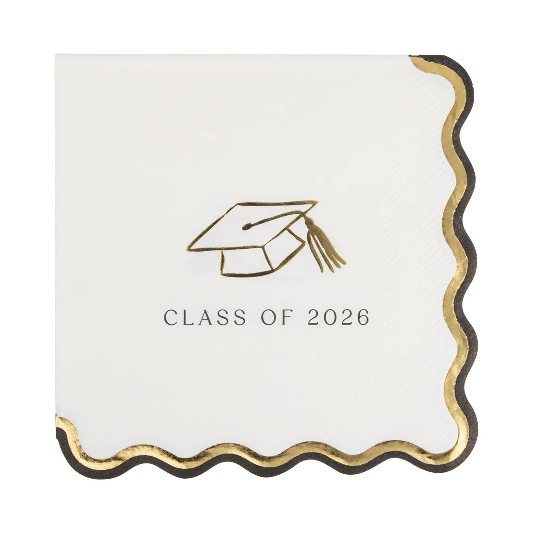 Foil Grad Icons Cocktail Napkin (18ct) | My Mind's Eye