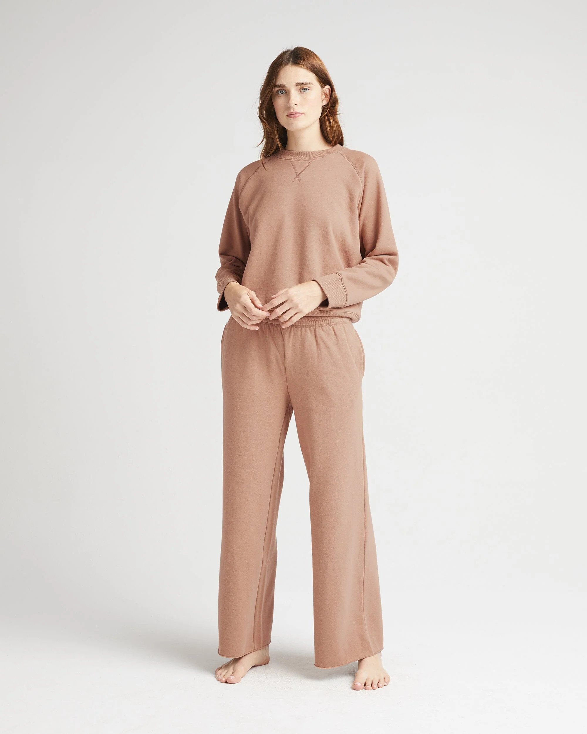 Women's Recycled Fleece Wide Leg Pant | Richer Poorer