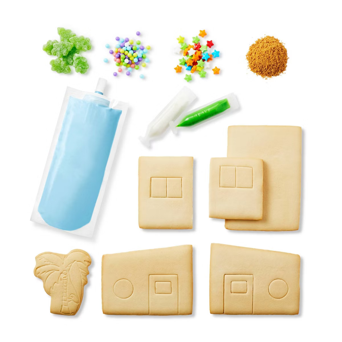 Holiday Beach House Sugar Cookie Gingerbread House Kit - 28.30oz - Favorite Day™ | Target
