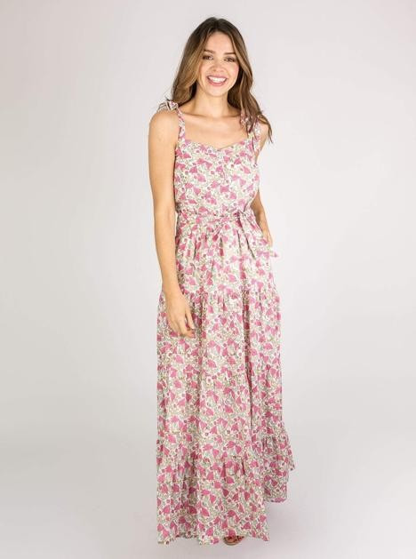 The Westport Maxi Dress | Pink & White Floral | Beau & Ro