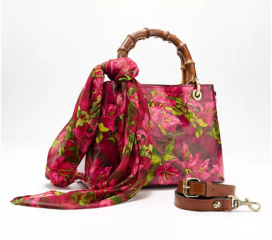 Patricia Nash Leather Empoli Satchel Crossbody | QVC