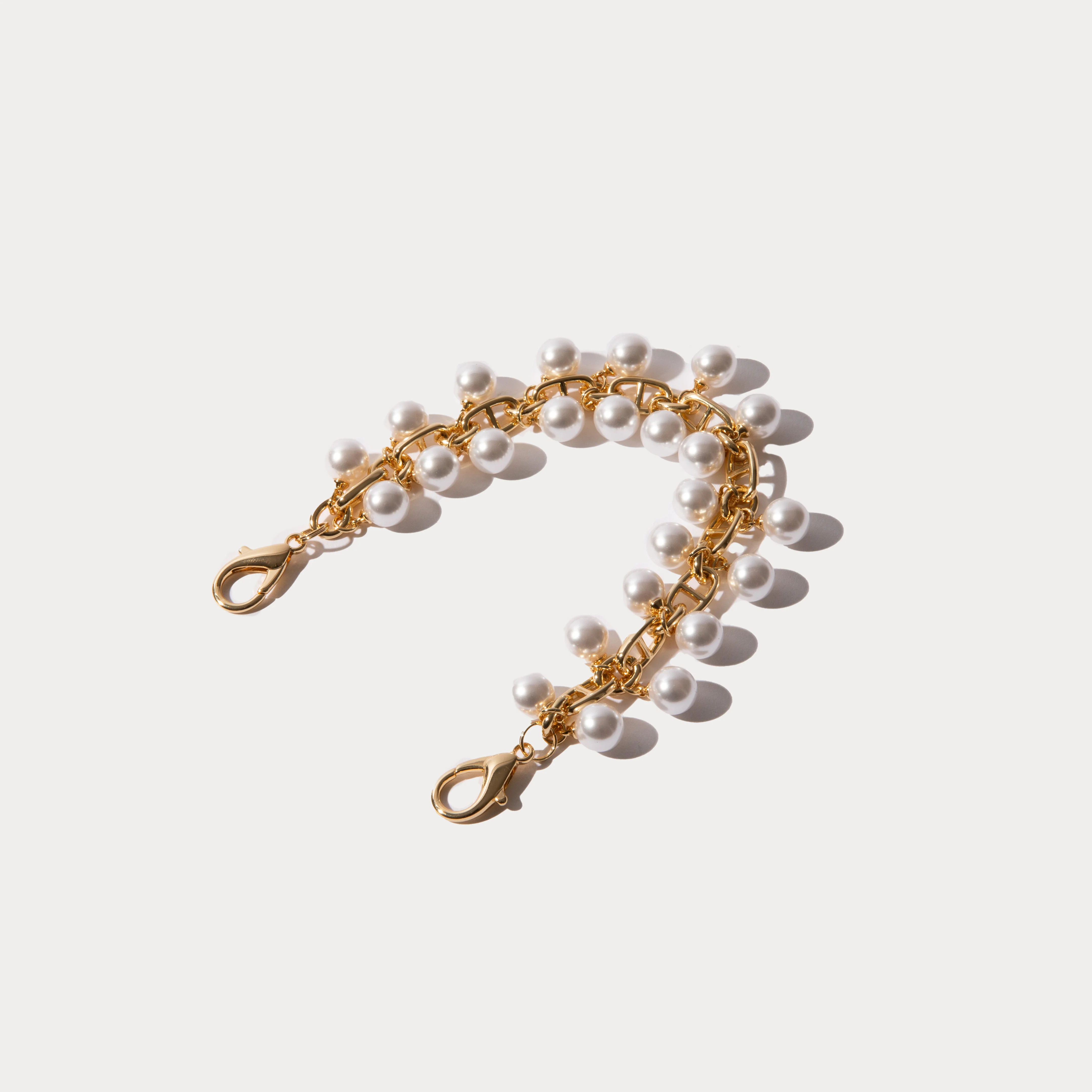 Emelia Short Wristlet - Pearl Gold/Gold | Bandolier