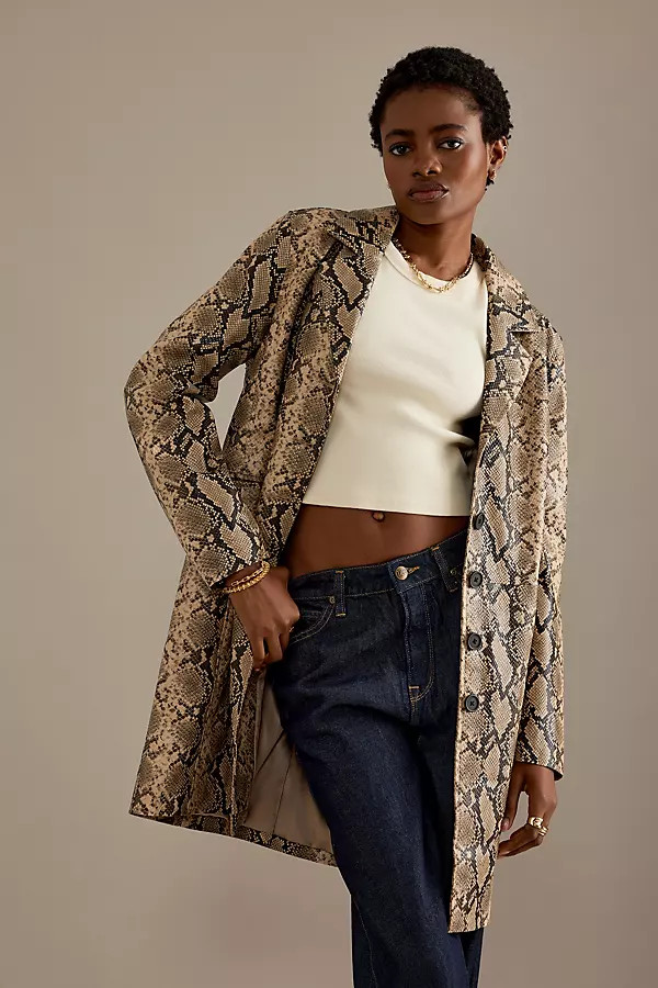 BLANKNYC PU Snake Print Jacket | Anthropologie (UK)