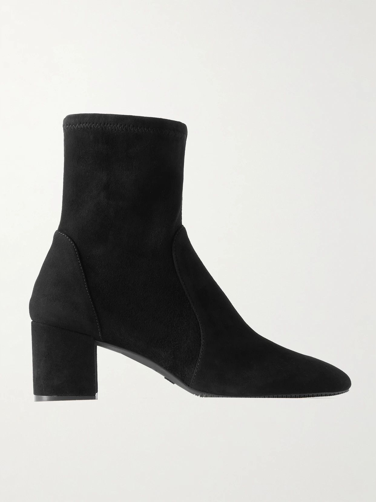 Stuart Weitzman - Yuliana Suede Sock Boots - Black | NET-A-PORTER (US)