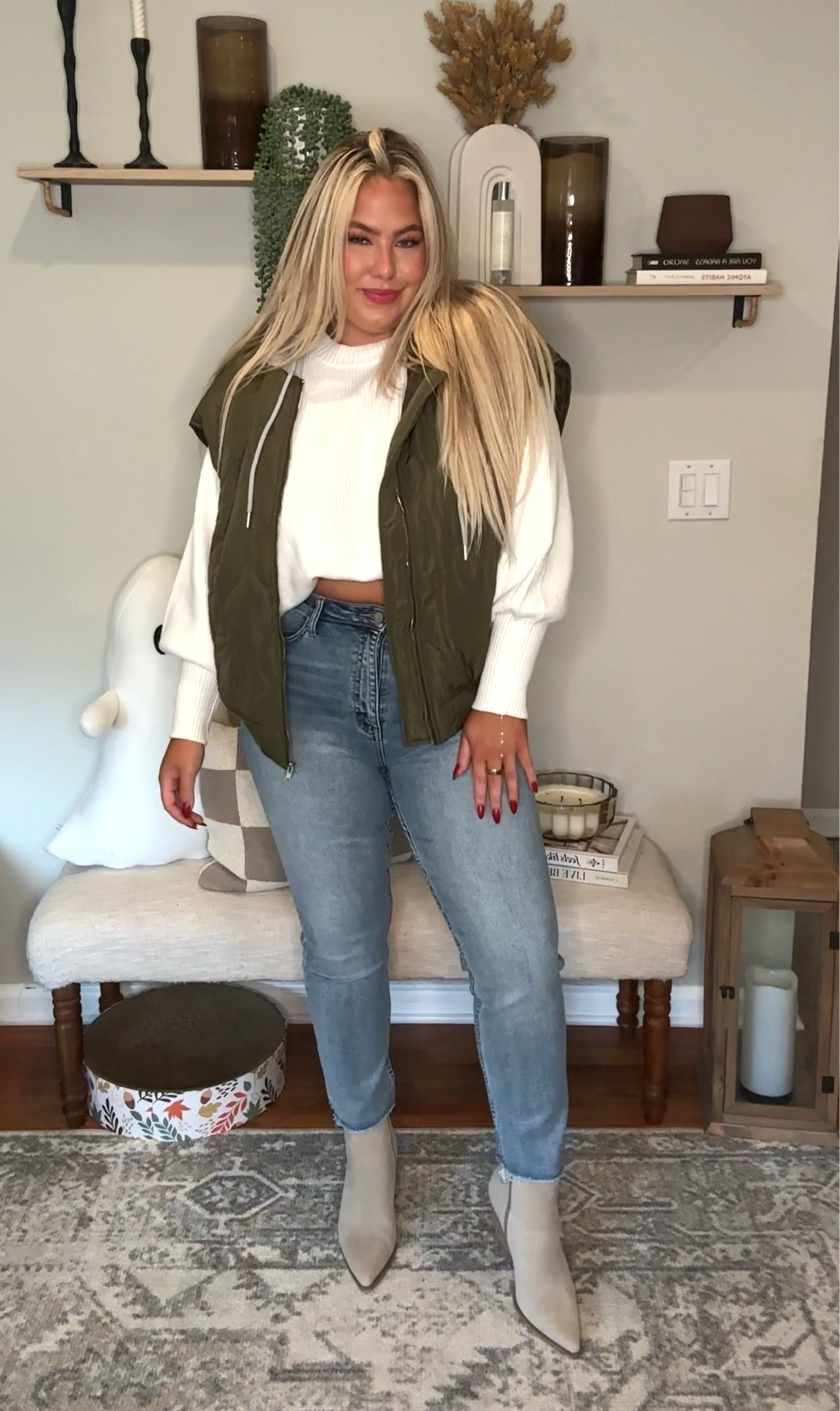 CODE GIANNASAVE25

XL SWEATER
XL VEST
32 JEANS
SHOES TTS

Vicidolls, VICI collection, fall outfits, outfit styling

#LTKSaleAlert #LTKMidsize #LTKFindsUnder50