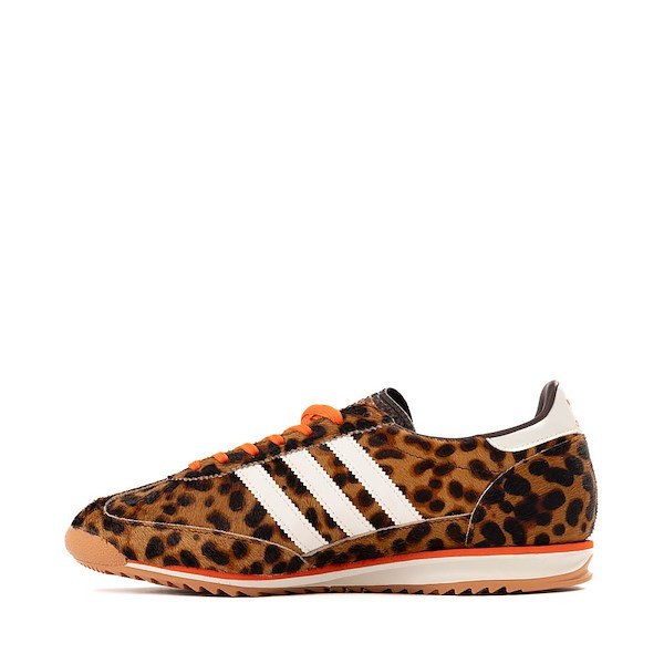 Womens adidas SL 72 OG Leopard Athletic Shoe - Dark Brown / Off White / Semi Impact Orange | Journeys