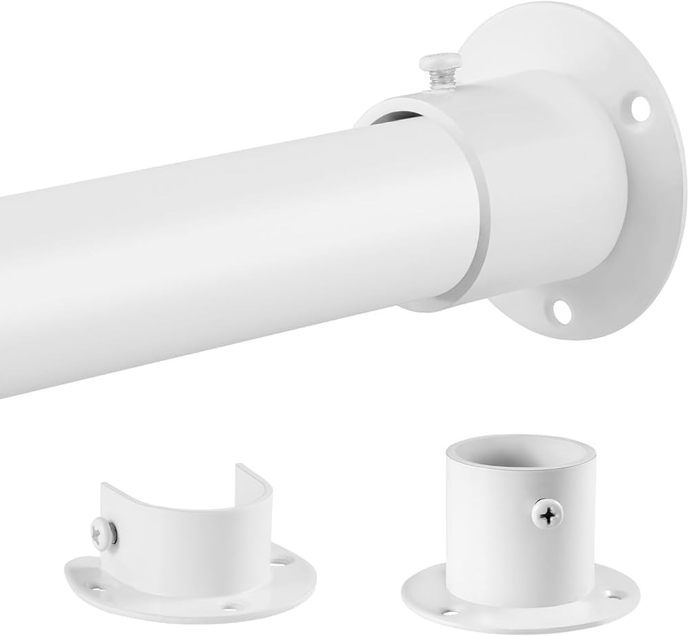 Closet Rods for Hanging Clothes, 1.3 Inch Diameter Heavy Duty Closet Rod 17-39 Inch Adjustable Cl... | Amazon (US)