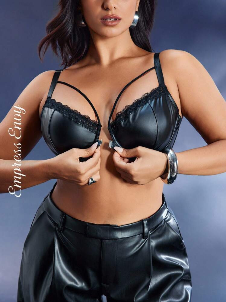 Faux Leather Bra | SHEIN