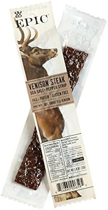 Epic Snack Strips, Venison Sea Salt & Pepper, 0.8 oz. (1 Count) | Amazon (US)
