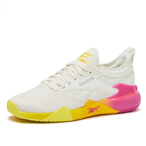 Reebok Women's Nano Court Womens Tennis Shoes, Pickleball Shoes for Women, Chalk/True Pink/Golden Haze, 8.5 | Amazon (US)
