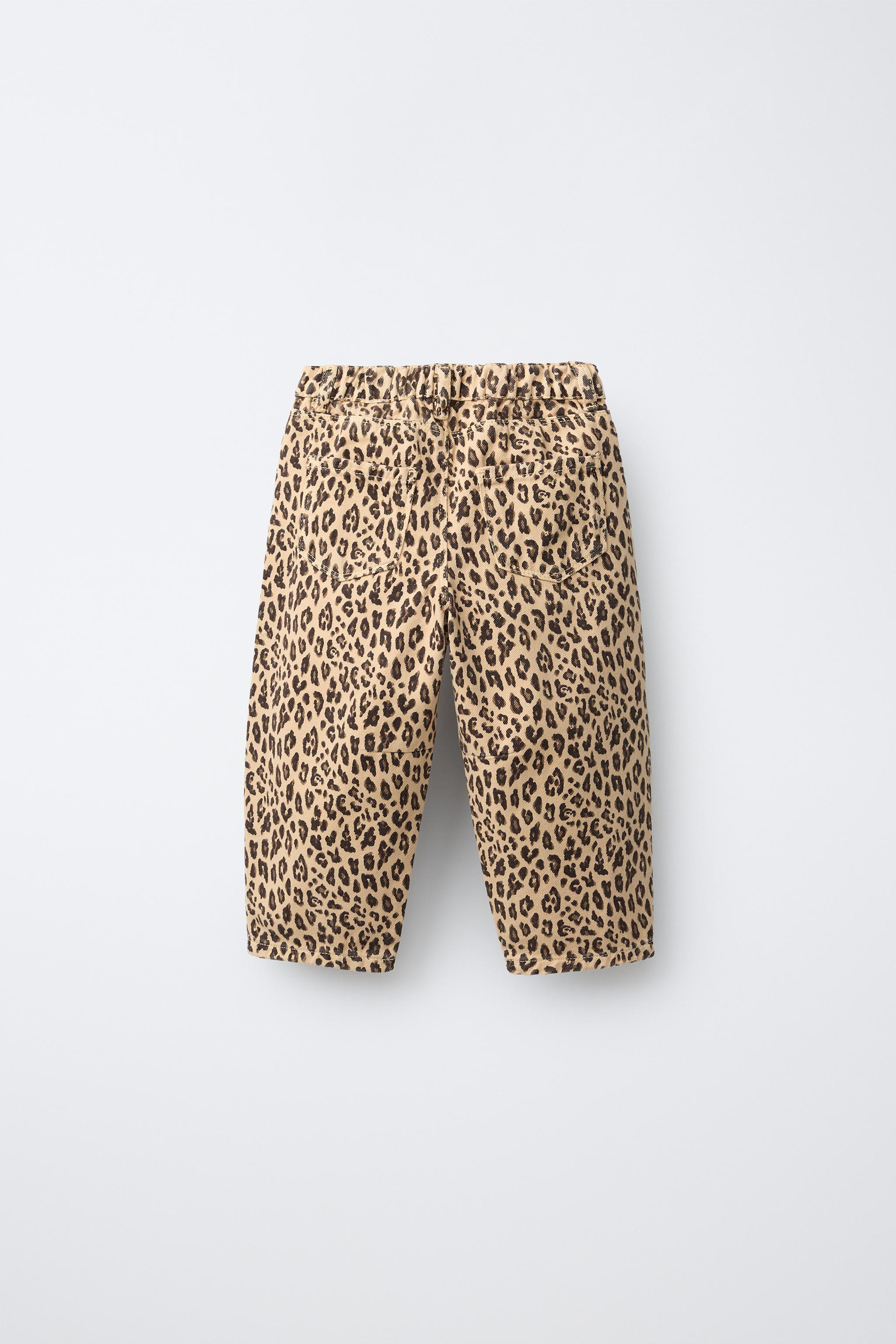 ANIMAL PRINT BARREL PANTS | Zara US