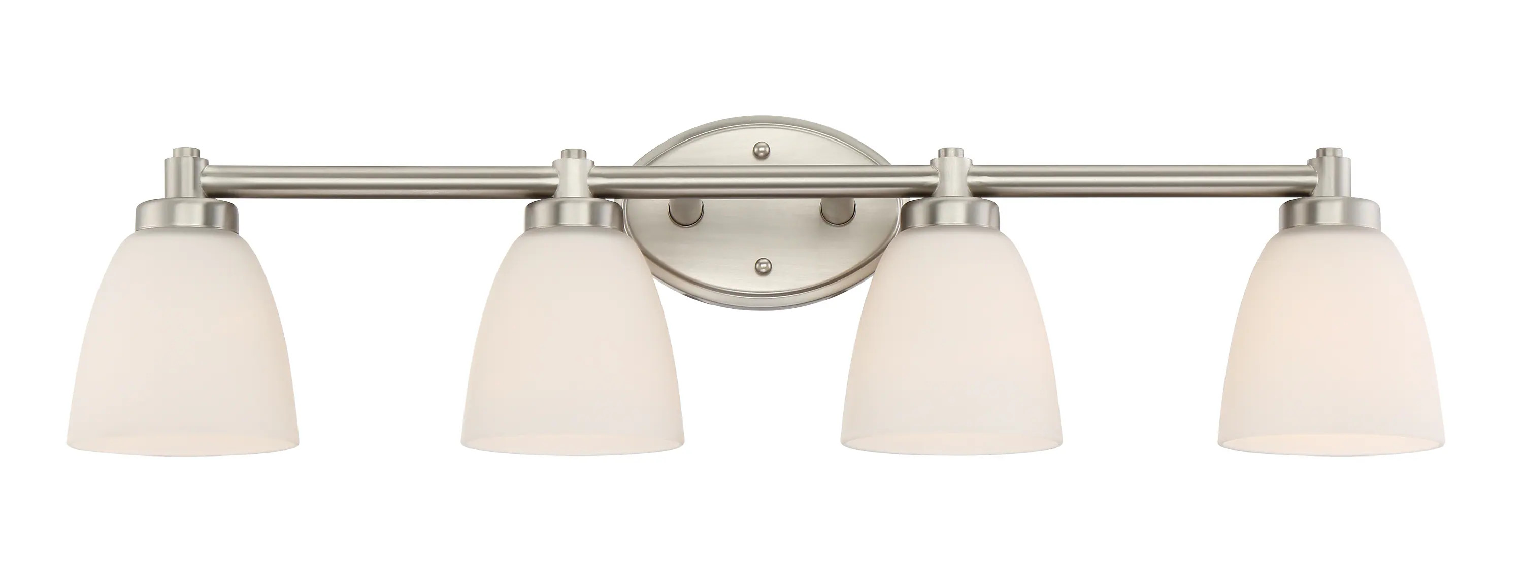 allen + roth 30.4-in 4-Light Brushed Nickel Modern/Contemporary Vanity Light | Lowe's