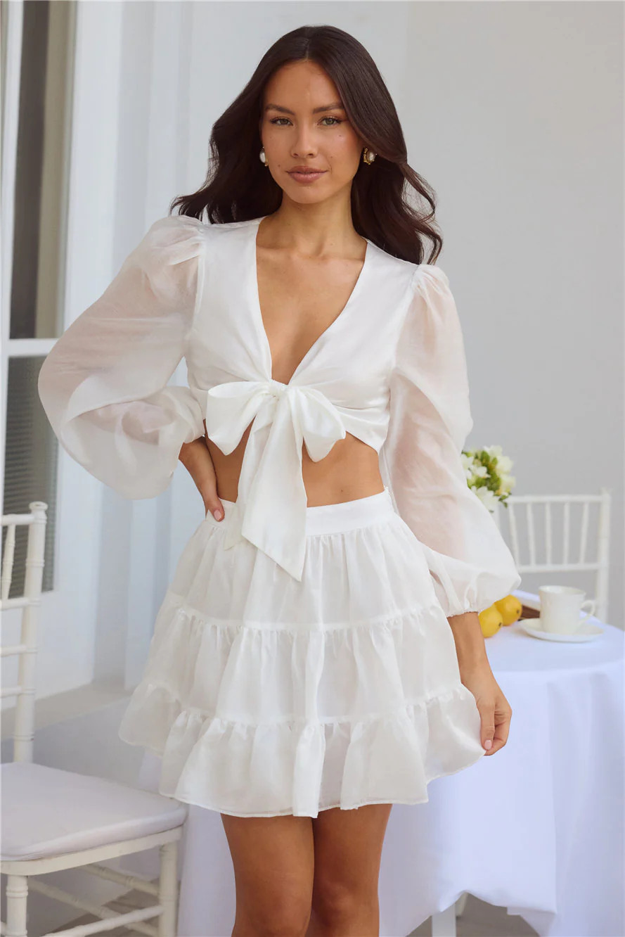 Daylight Loving Mini Skirt White | Hello Molly (US)