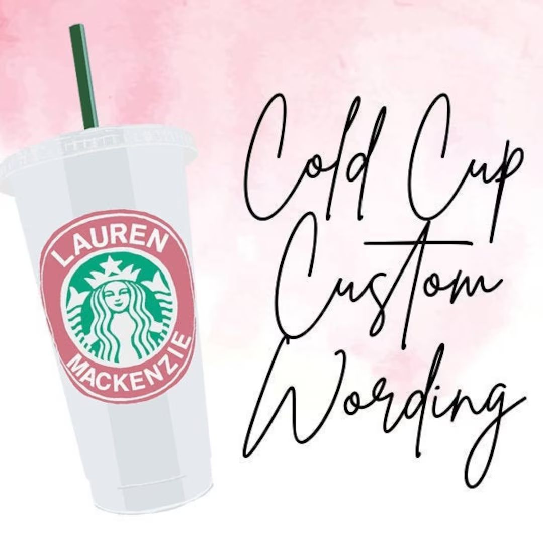 Custom Starbucks Venti Cold Cup, Gift for Her, Lauren Mackenzie, Personalized Christmas Gift | Etsy (US)