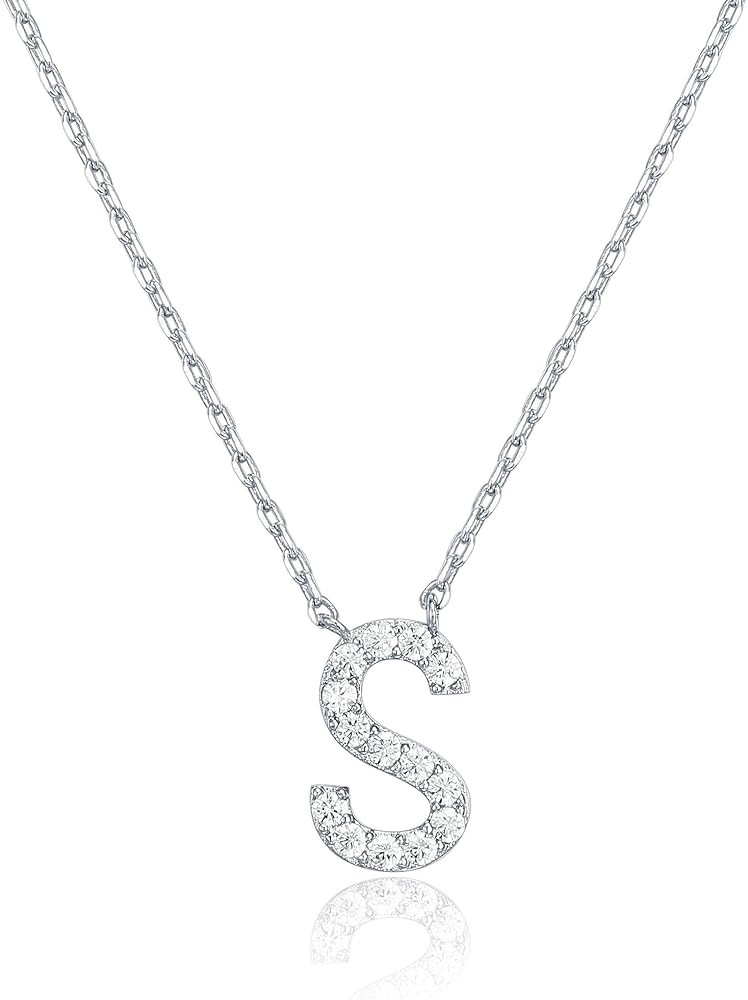 PAVOI Initial Letter Dainty Necklace for Women      
 Cubic Zirconia | Amazon (US)
