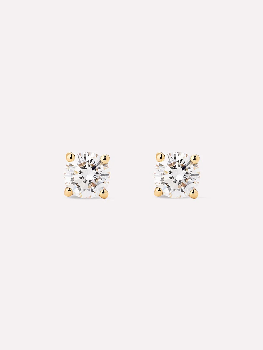 Lab Grown Diamond Earrings - Gold Medium Diamond Studs | Ana Luisa