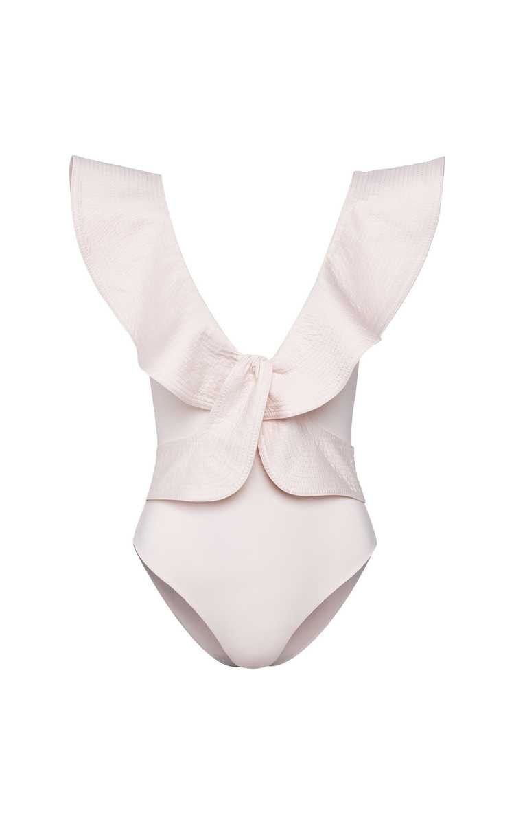 The Raw Wild Sunset Ruffled One-Piece Swimsuit | Moda Operandi (Global)