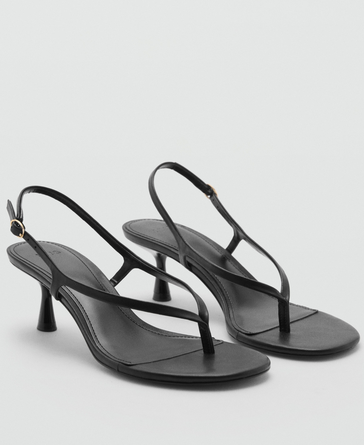 Mango Women's Kitten Heel Sandals - Black | Macy's