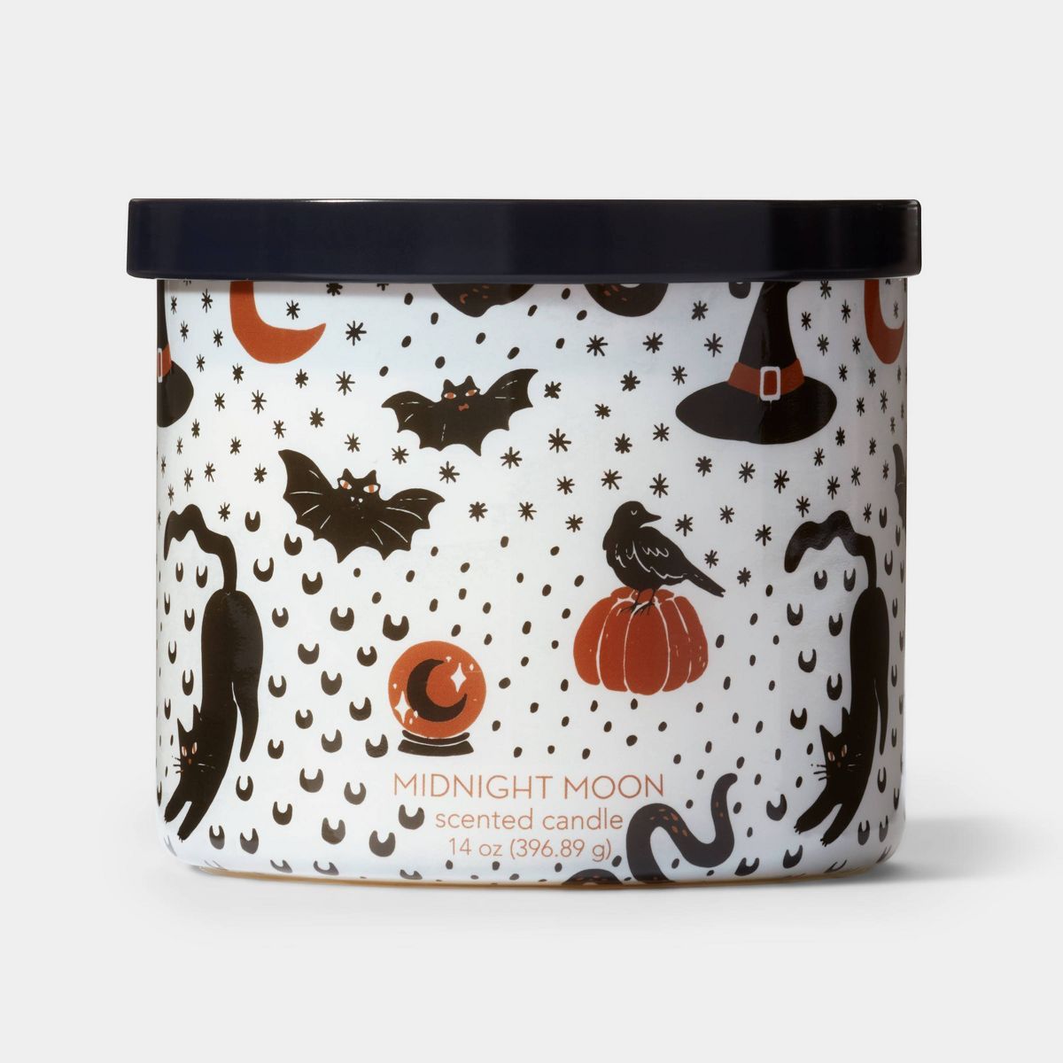 14oz Midnight Moon Jar Halloween Candle with Lid Off-White - Hyde & EEK! Boutique™ | Target