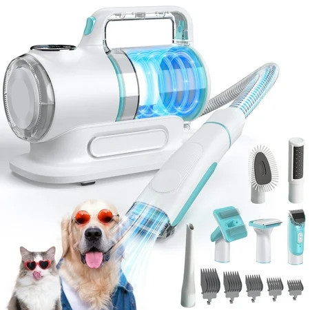 SIMWAL Professional 6-in-1 Dog Grooming Vacuum Kit - 11000PA High Suction & 1.5L Large Capacity | 99% Hair Removal with Complete Grooming Tools | High Suction Pet Vacuum for Professional Grooming | Walmart (US)