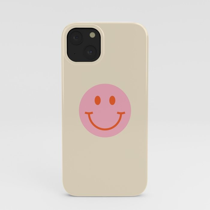 70s Retro Pink Smiley Face iPhone Case | Society6