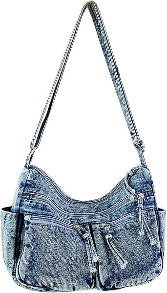 Vintage Y2K Denim Purses For Women Jean Crossbody Shoulder Bag | Amazon (US)