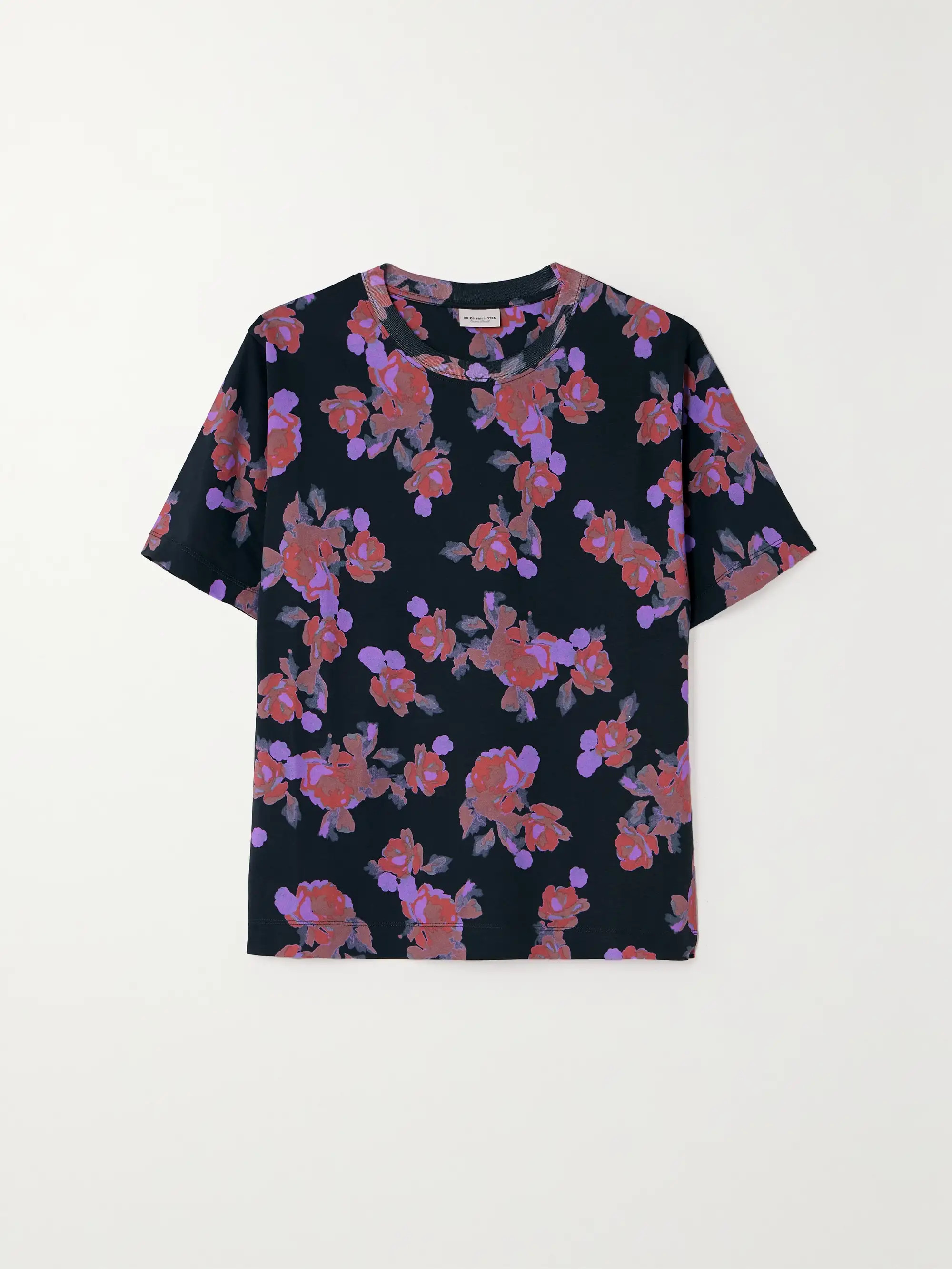 DRIES VAN NOTEN Heydu floral-print cotton T-shirt | NET-A-PORTER | NET-A-PORTER (US)