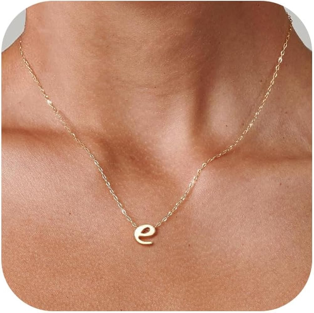 Initial Necklace for Women Girls - 18K Gold Filled Initial Necklace Dainty Gold Initial Necklace ... | Amazon (US)