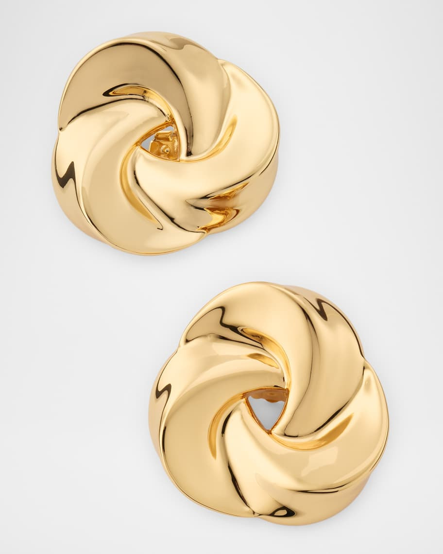 Twisted Button Clip Earrings | Neiman Marcus