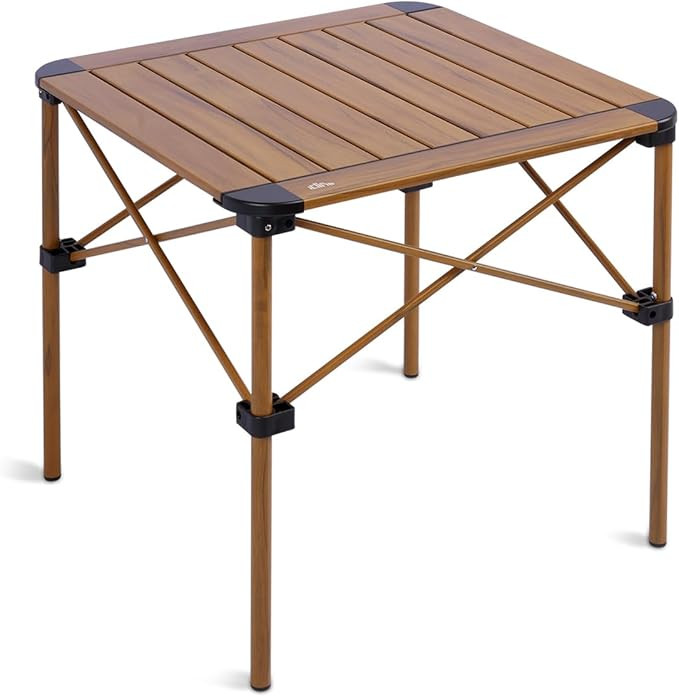 Lightweight Stable Alu. Folding Square Table Roll Up Top with Carry Bag for Camping Picnic Backya... | Amazon (US)