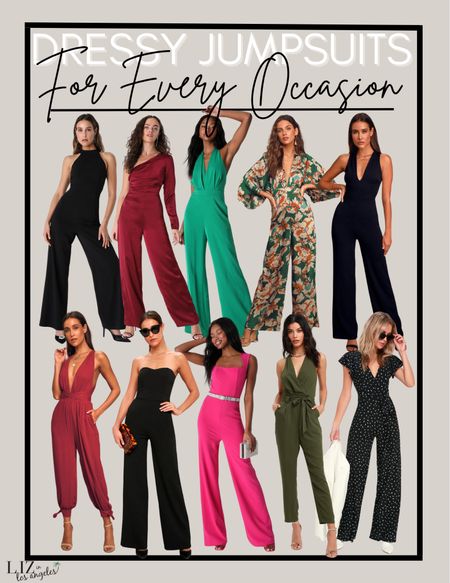 These jumpsuits are the perfect look for a wedding guest outfit. These dressy jumpsuits are a great date night outfit and even office outfits.  These workwear looks are perfect when you want to put together a quick outfit 

#LTKwedding #LTKstyletip #LTKFind