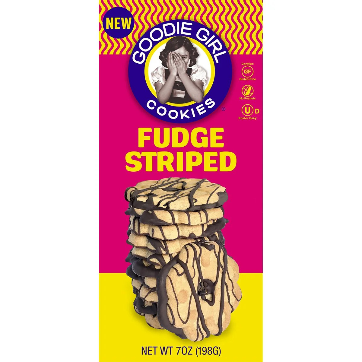 Goodie Girl Cookies Gluten Free Baked Fudge Striped Cookies, Shelf-Stable, 7 oz | Walmart (US)