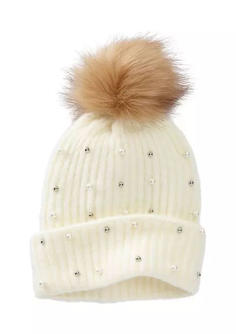 Pearl Beanie with Pom | Belk