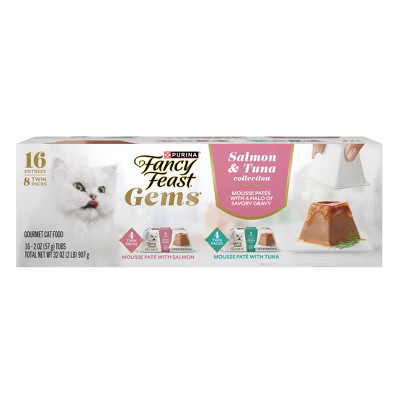 Fancy Feast Gems Tuna and Salmon Flavor Wet Cat Food - 2oz/16ct | Target