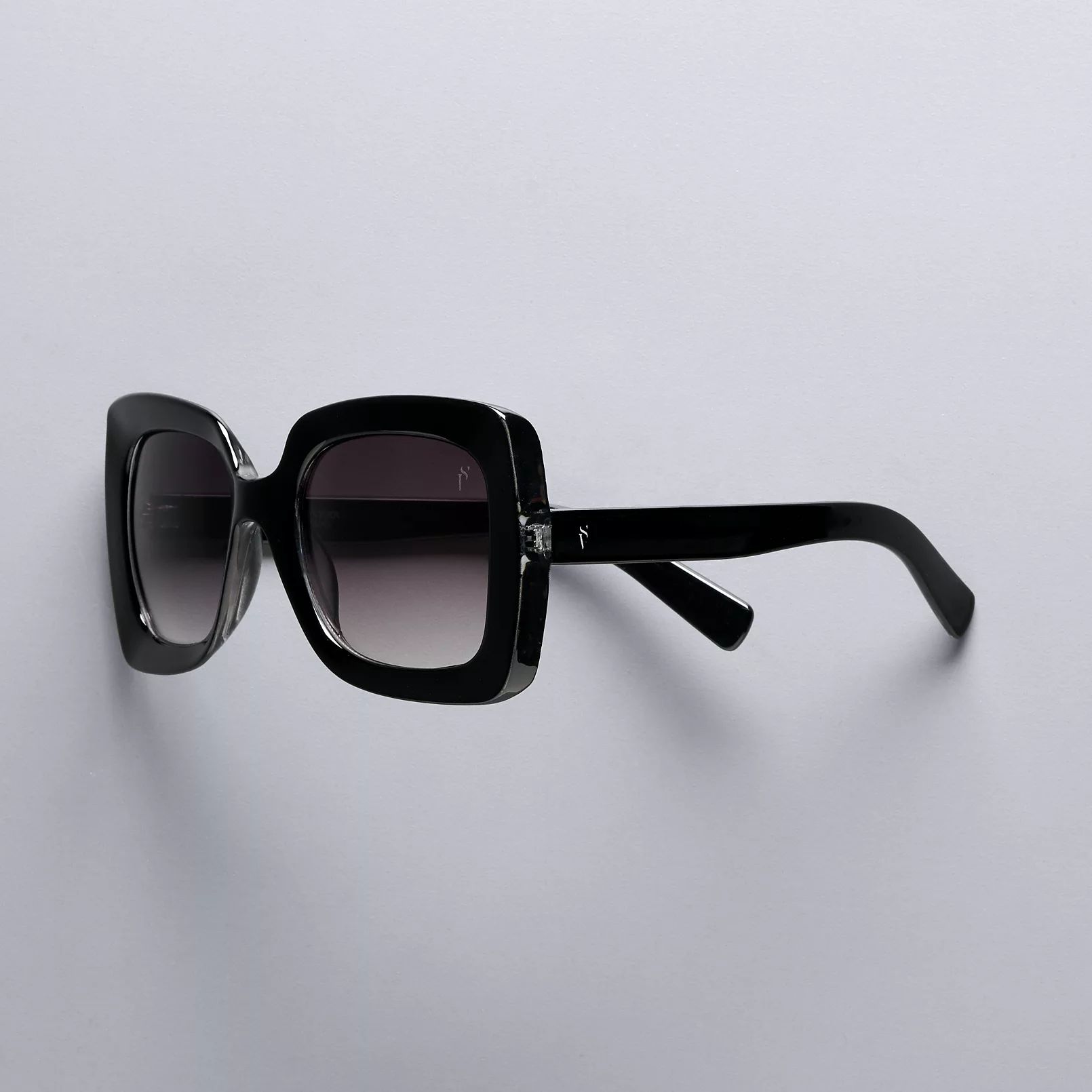 Women's Simply Vera Vera Wang Kym Oversized Plastic Square 22mm Sunglasses | Kohl's