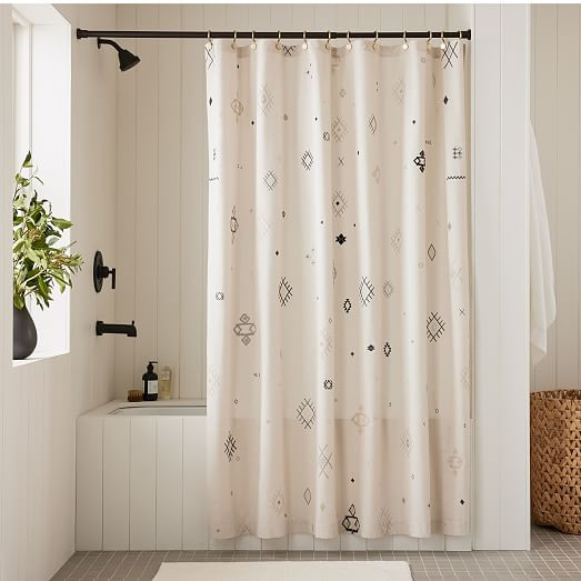 Embroidered Aziza Shower Curtain | West Elm (US)