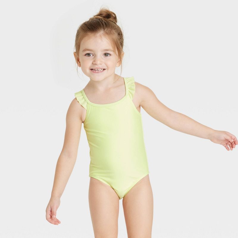 Toddler Girls' One Piece Swimsuit - Cat & Jack™ Yellow | Target